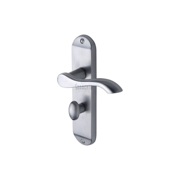 Aurora Door Handle on Plate by M Marcus - Heritage Brass
