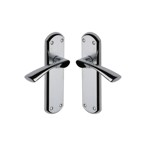 Atlanta Door Handle on Plate by M Marcus - Heritage Brass
