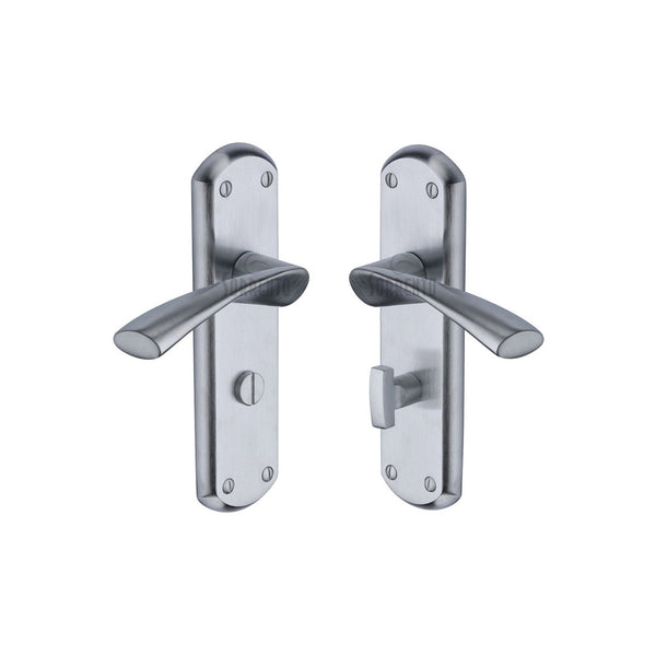 Atlanta Door Handle on Plate by M Marcus - Heritage Brass