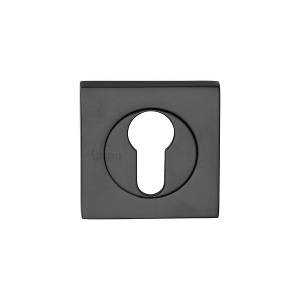 Sorrento Euro Profile Cylinder Escutcheon Square by M Marcus - Heritage Brass