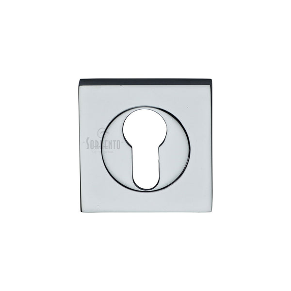 Sorrento Euro Profile Cylinder Escutcheon Square by M Marcus - Heritage Brass