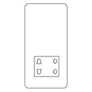 Primed White Screwless YPW-Shaver Socket Output Voltage 110/240V by Heritage Brass By M-Marcus