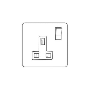 Victorian Elite Range Polished Brass Switches & Sockets, R01 - Single Socket (13 Amp) by Heritage Brass By M-Marcus