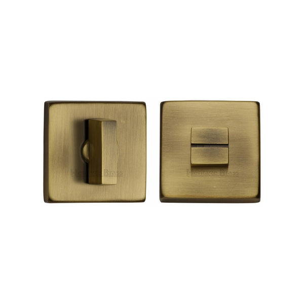 Square Bathroom Turn & Release - SQ4035 by M Marcus - Heritage Brass