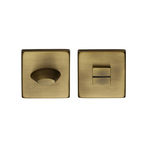 Square Bathroom Turn & Release - SQ4043 by M Marcus - Heritage Brass