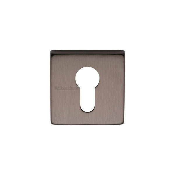 Euro Profile Cylinder Escutcheon Square - SQ5004 by M Marcus - Heritage Brass
