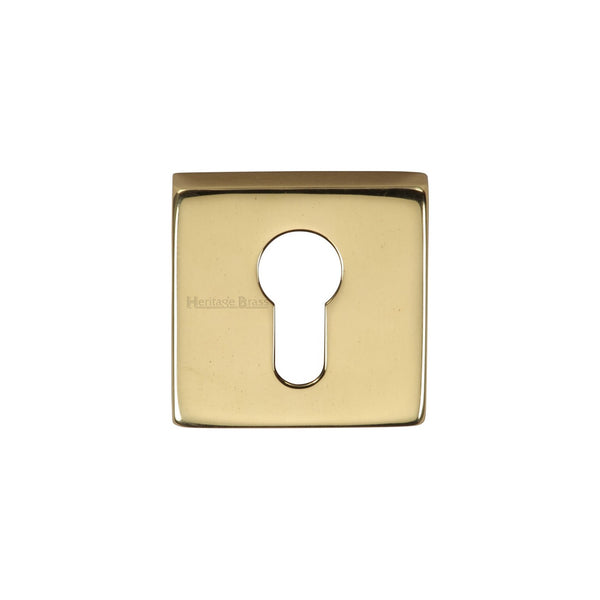 Euro Profile Cylinder Escutcheon Square - SQ5004 by M Marcus - Heritage Brass