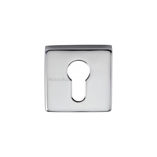 Euro Profile Cylinder Escutcheon Square - SQ5004 by M Marcus - Heritage Brass
