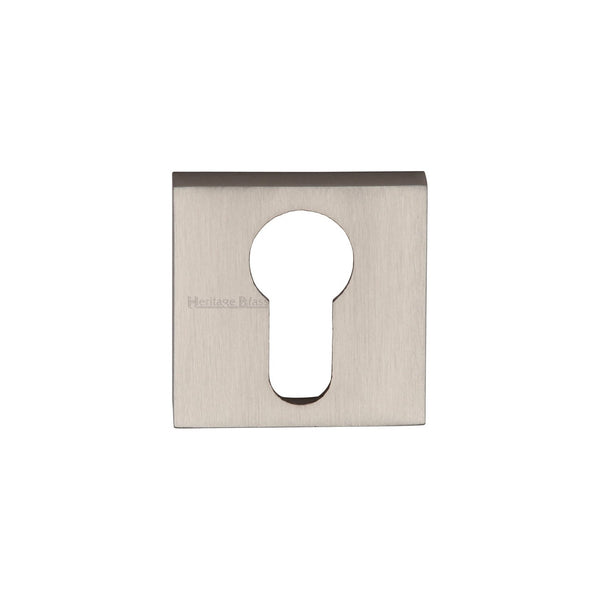 Euro Profile Cylinder Escutcheon Square - SQ5004 by M Marcus - Heritage Brass