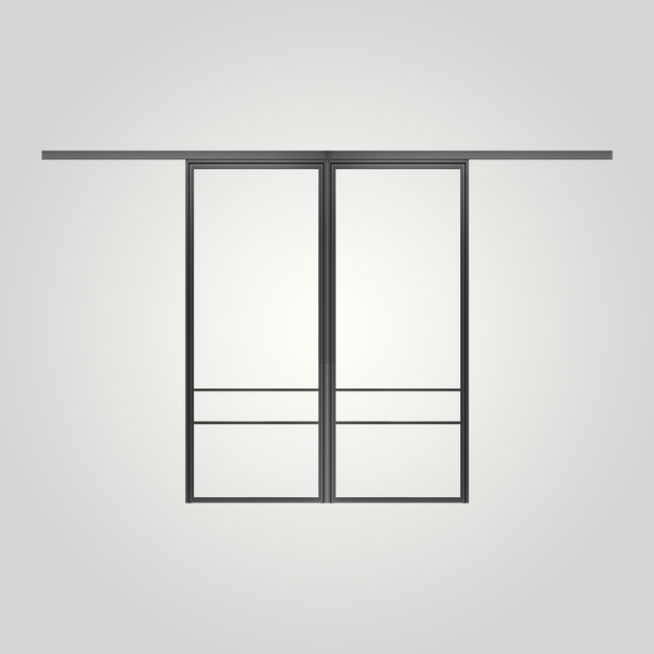 STEELUX DOORS® "AXIS-LOW" double sliding doors