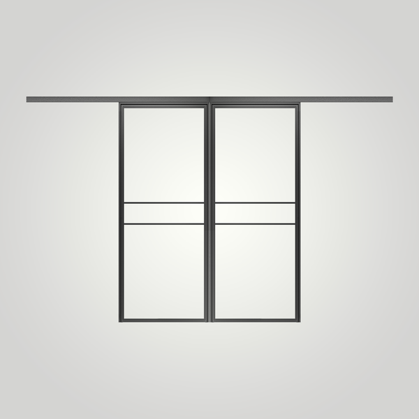 STEELUX DOORS® "AXIS-MID" double sliding doors