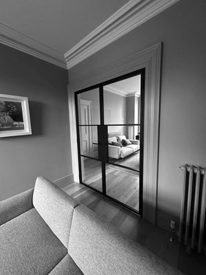 STEELUX DOORS® steel interior doors, black and white view