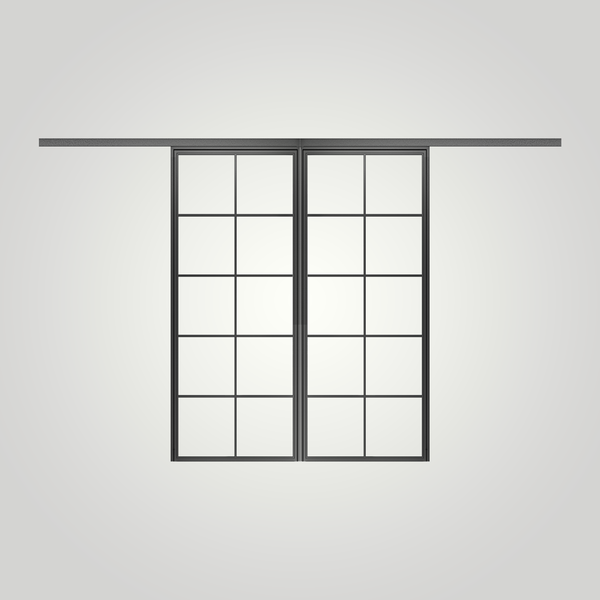 STEELUX DOORS® "ELITE-10 LITE" double sliding doors