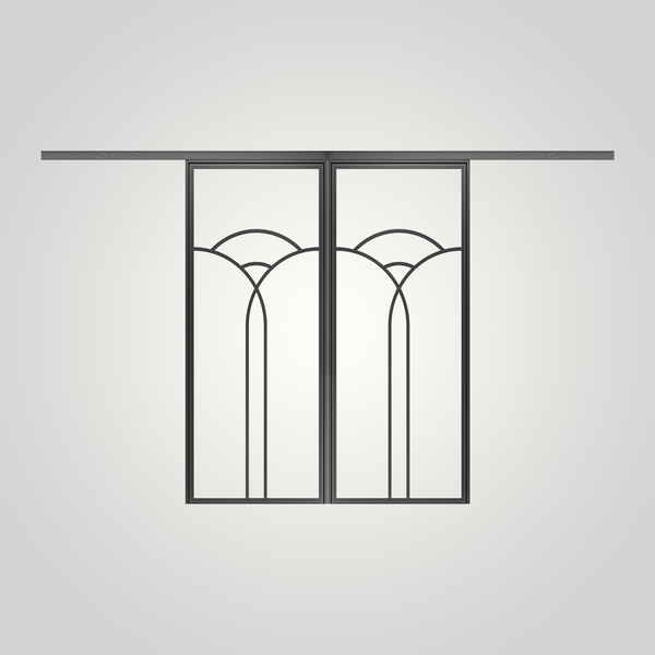 STEELUX DOORS® "NOUVEAU" double sliding doors