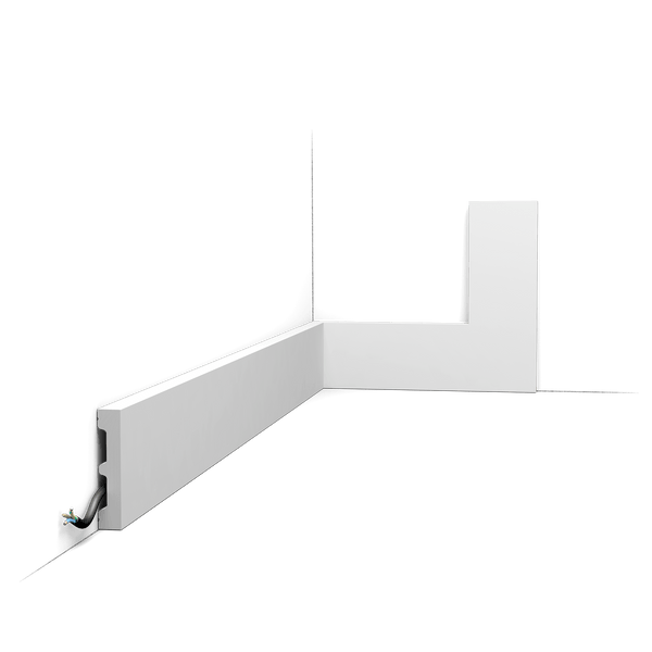 Orac SX157-RAL9003 Pre-Painted White Skirting Board (RAL 9003) 66mm x 13mm x 2m – Duropolymer