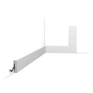 Orac SX162-RAL9003 Pre-Painted White Skirting Board (RAL 9003) 40mm x 10mm x 2m – Duropolymer
