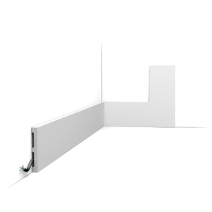 Orac SX163-RAL9003 Pre-Painted White Skirting Board (RAL 9003) 101mm x 13mm x 2m – Duropolymer