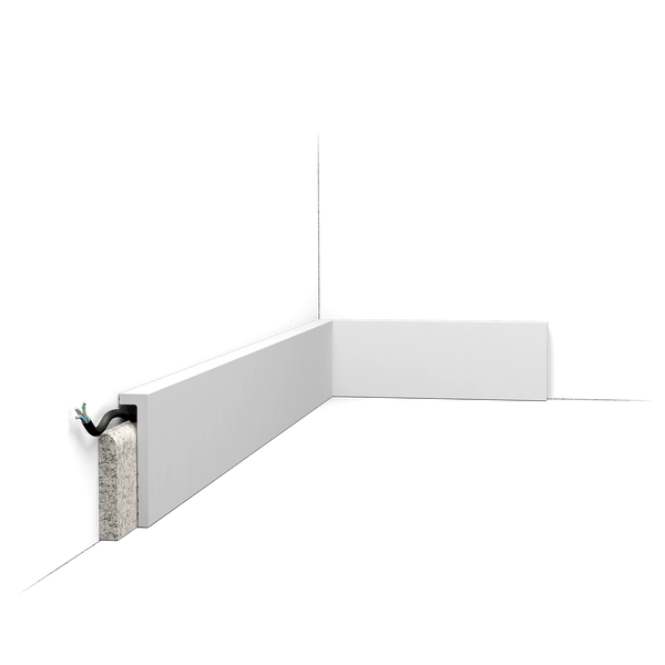 Orac SX171-RAL9003 Pre-Painted White Skirting Board (RAL 9003) 100mm x 22mm x 2m – Duropolymer