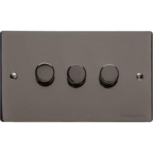 Elite Flat Plate Range-Black Nickel-3G Multi Location Secondary Dimmer