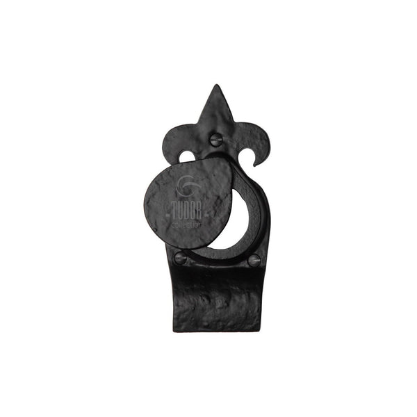 Tudor Cylinder Pull with cover Black Iron - Black Antique