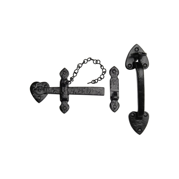 Tudor Suffolk Latch Black Iron by M Marcus - Heritage Brass