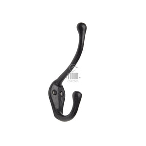 Tudor Hat & Coat Hook Black Iron by M Marcus - Heritage Brass