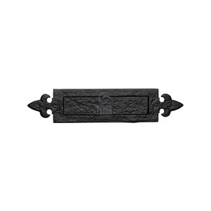Fleur de Lys Letterplate - Black Antique