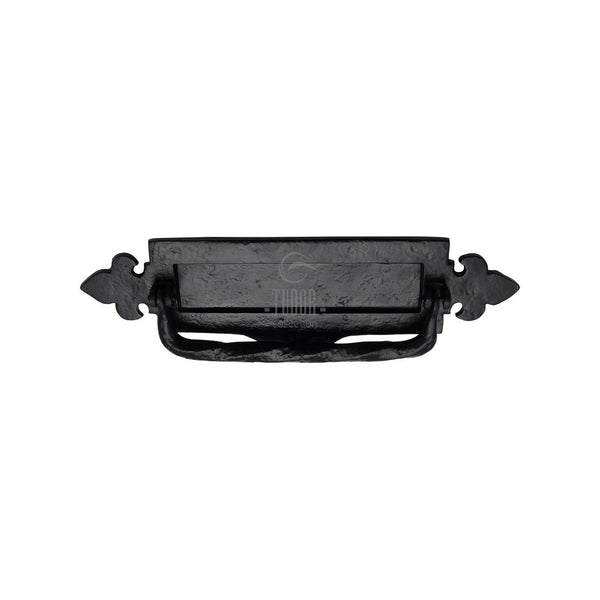Fleur de Lys Postal Knocker - Black Antique