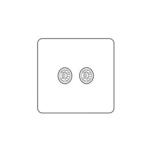 Windsor Range Dark Antique Bronze Switches & Sockets WN95 - TV/FM Diplexed Socket by Heritage Brass By M-Marcus