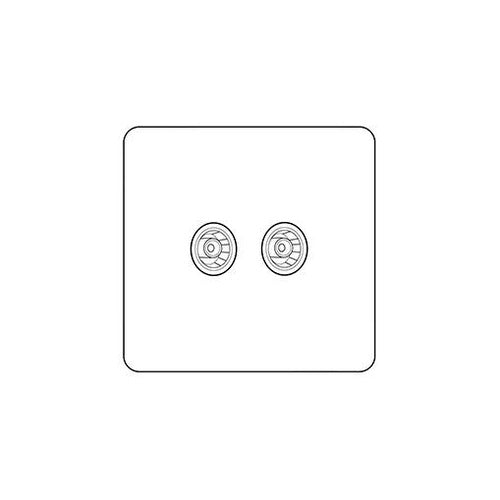 Vintage Range Gloss White Switches & Sockets, XGL - TV/FM Diplexed Socket by Heritage Brass By M-Marcus