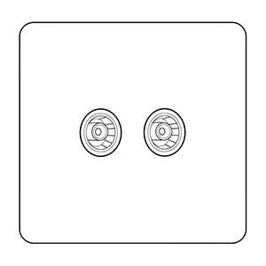 Primed White Screwless YPW-TV/FM Diplexed by Heritage Brass By M-Marcus