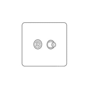 Victorian Polished Brass Switches & Sockets, V - TV/Satellite Socket by Heritage Brass By M-Marcus