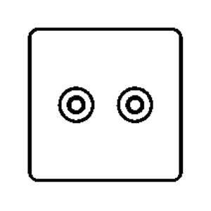 Primed White Screwless YPW-TV/Satellite Socket by Heritage Brass By M-Marcus