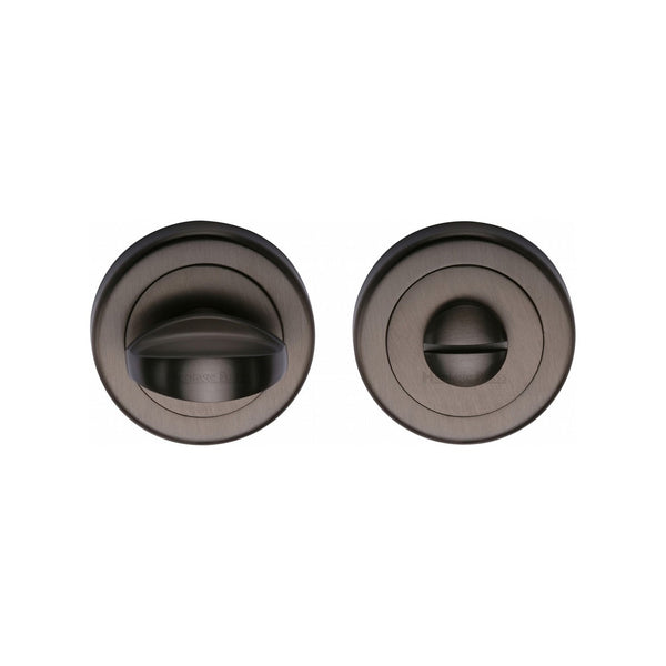 Round Bathroom Turn & Release - V0678 by M Marcus - Heritage Brass