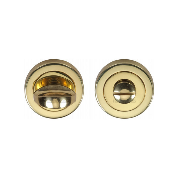 Round Bathroom Turn & Release - V0678 by M Marcus - Heritage Brass