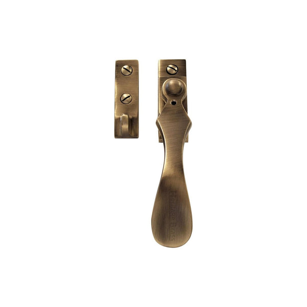 Casement Window Fastener Wedge Pattern - Antique Brass
