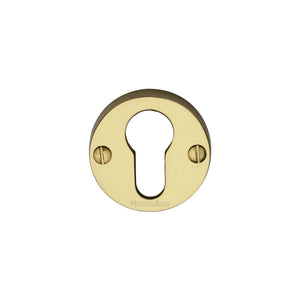 Euro Profile Cylinder Escutcheon Round - V1012 by M Marcus - Heritage Brass