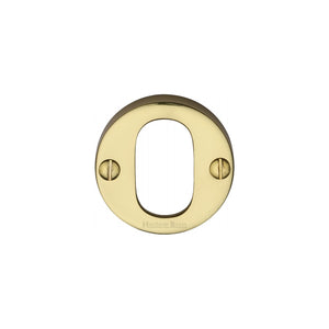 Oval Profile Cylinder Escutcheon Round - V1013 by M Marcus - Heritage Brass