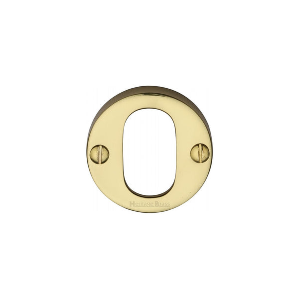 Oval Profile Cylinder Escutcheon Round - V1013 by M Marcus - Heritage Brass