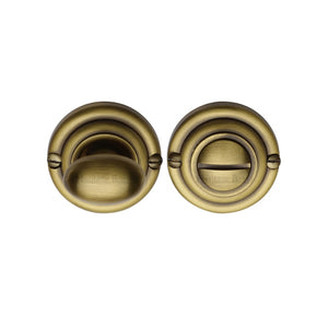 Round Bathroom Turn & Release - V1015 by M Marcus - Heritage Brass