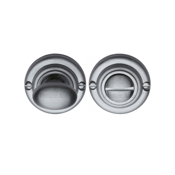 Round Bathroom Turn & Release - V1015 by M Marcus - Heritage Brass