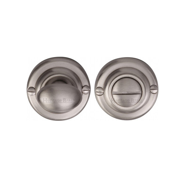 Round Bathroom Turn & Release - V1015 by M Marcus - Heritage Brass