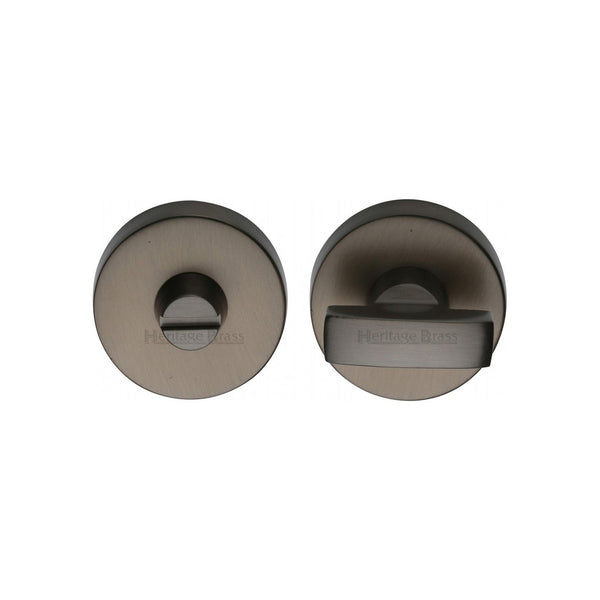 Round Bathroom Turn & Release - V1018 by M Marcus - Heritage Brass