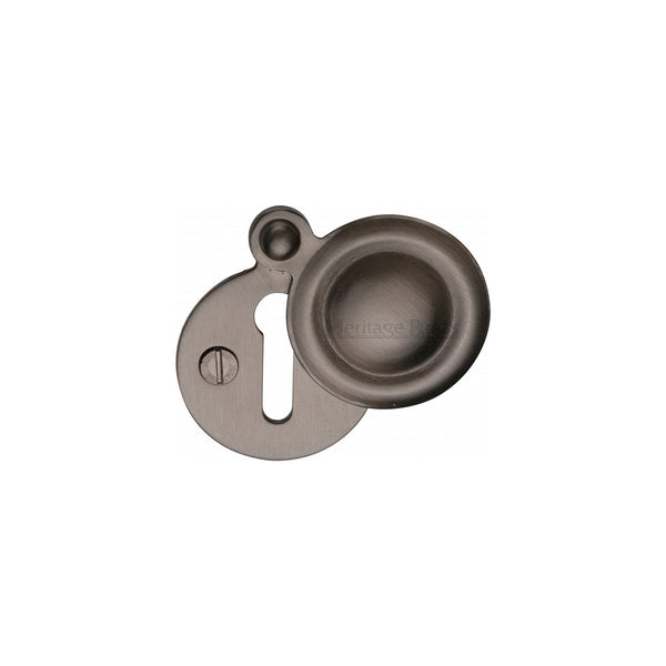 Standard Covered Key Escutcheon Round - V1020 by M Marcus - Heritage Brass