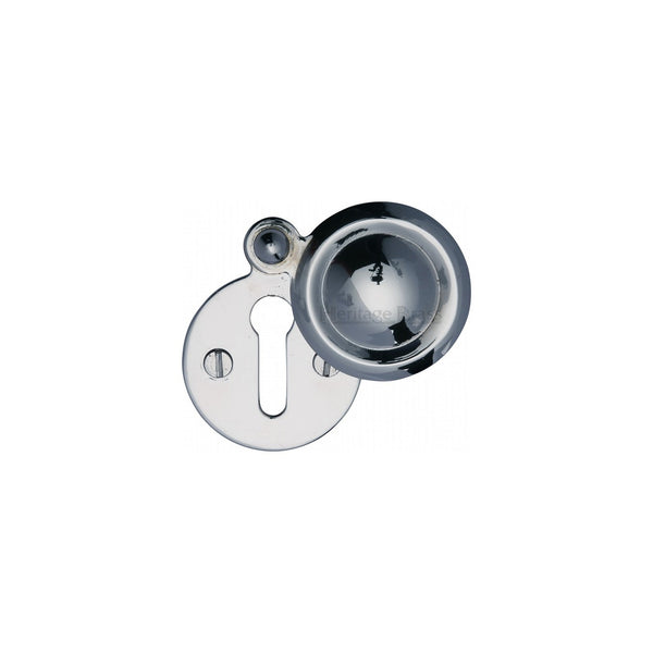 Standard Covered Key Escutcheon Round - V1020 by M Marcus - Heritage Brass