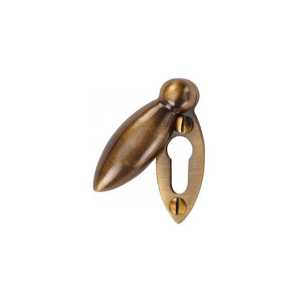 Standard Covered Key Escutcheon Oval - V1022 by M Marcus - Heritage Brass