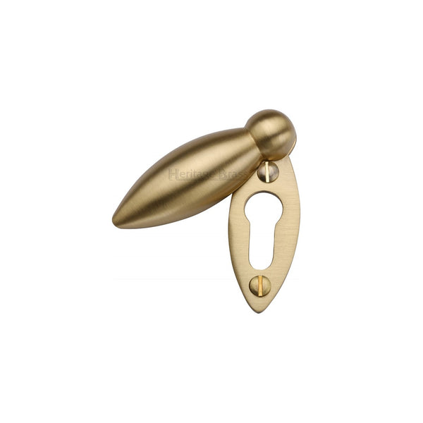 Standard Covered Key Escutcheon Oval - V1022 by M Marcus - Heritage Brass
