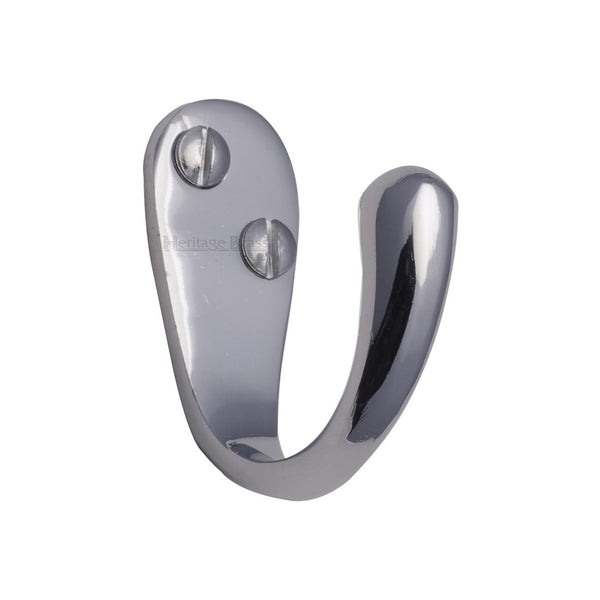 Curved Single Robe Hook by M Marcus - Heritage Brass