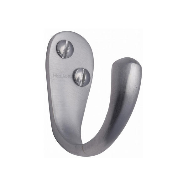 Curved Single Robe Hook by M Marcus - Heritage Brass