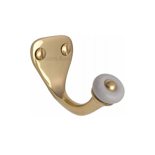 Traditional Single Robe Hook by M Marcus - Heritage Brass